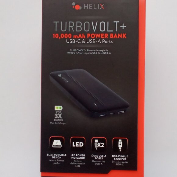 HELIX 10,000 POWER BANK WITH USB-C & USB-A PORTS CHARGE UP TO 3 DEVICES AT ONCE - Picture 5 of 14